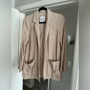 Madewell Gingham Linen Blazer